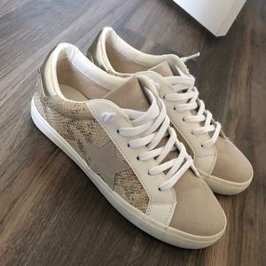 “Vice Embossed Snakeskin Sneakers”